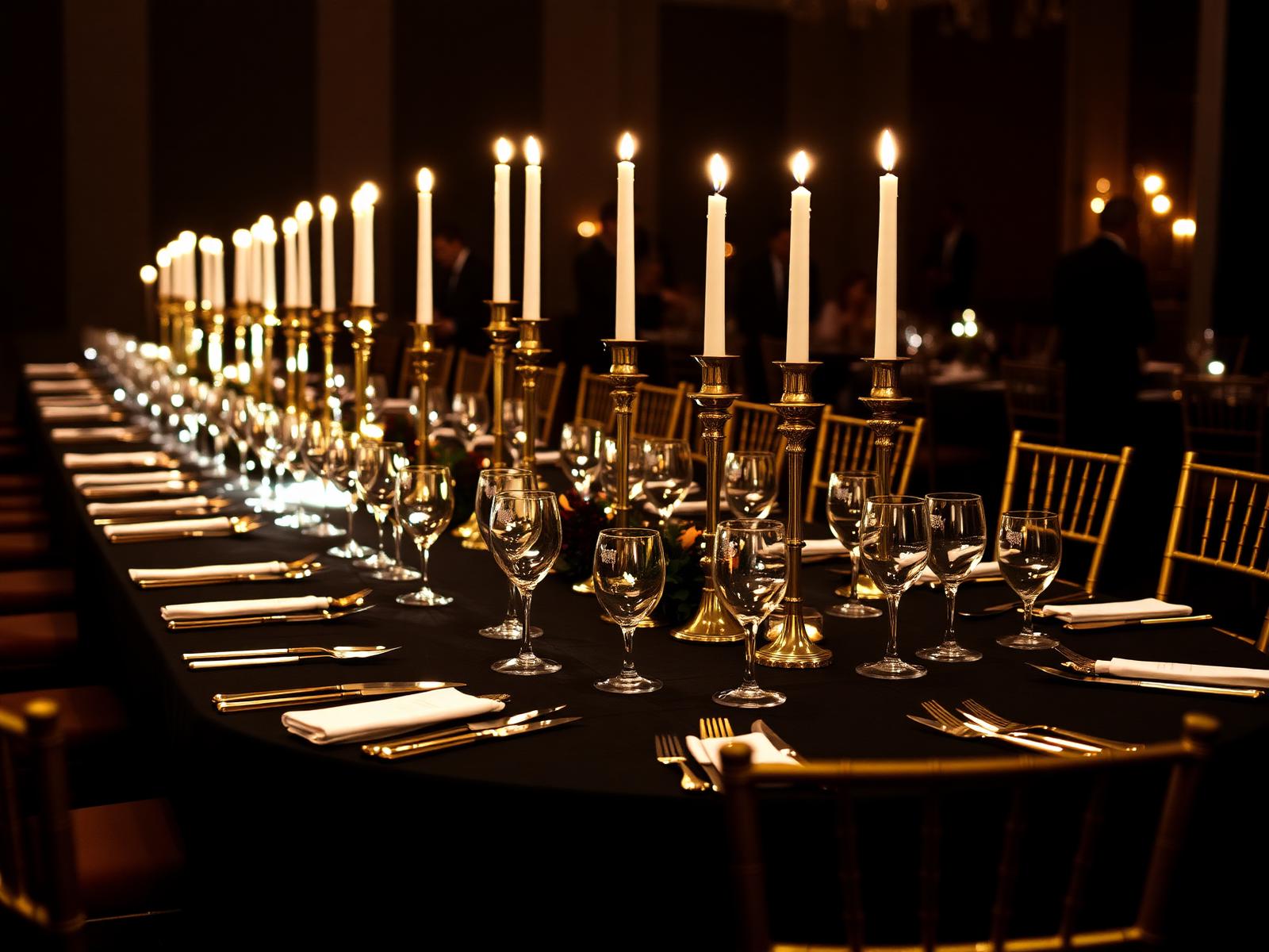 Gala dining setup